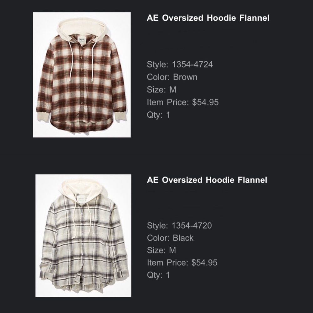 2 AE Oversized Hoodie Flannel